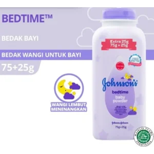 Johnson's Baby Powder Bedtime Extra Fill 75 gr + 25 gr x 72 pcs per karton