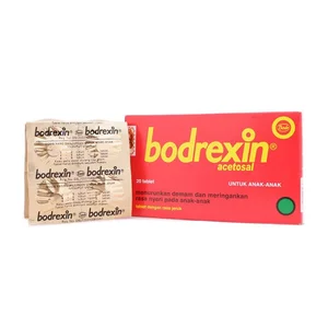 Bodrexin tablet (3 strip @6 tablet) x 600 pcs/karton (8999908000705)