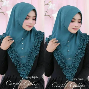 Kerudung ivory couple gotik per pcs