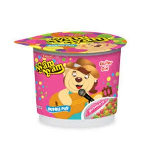 Nyam Nyam Bubble Puff  Strawberry  18 gr x 144 pcs per karton 77030004
