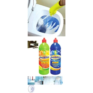 PRIMO PORKLIN  (HIJAU - PERFUME) Porcelain & Toilet Bowl Cleaner & Desinfectant  12 x 850 ml 