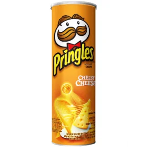 Pringles cheesy cheese potato chips 107 gr 1 pack contains 12 pcs per carton containing 1/12/107 G pcs (F0002851)