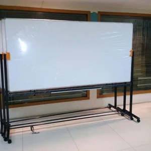 WHITE BOARD 2 MUKA MERK SENTRA 120 X 240 CM DOUBLE FACE STAND 