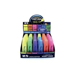 M&G Chisel Tip Highlighter 6colors mixed display