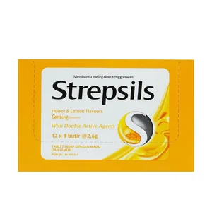 Strepsils soothing honey & lemon flavours permen pelega tenggorokan 8s x 12 x 48 pcs / karton (95506319)