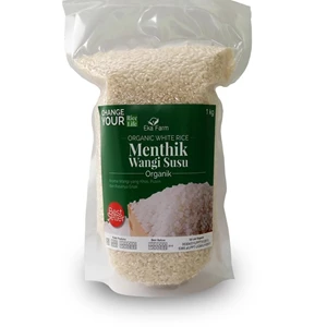Beras organic white rice (mentik susu) 1kgx40bag/karton