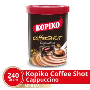 Kopiko Coffee Shot Cappuccino Jar Mini 240 gr x 6 toples/ctn