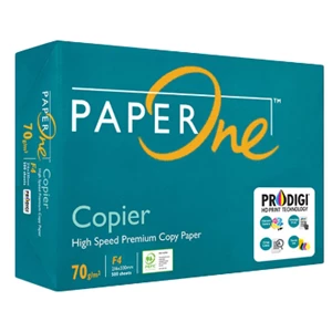 Paper one kertas hvs (foto copy) F4 70gr per riem isi 500 lembar