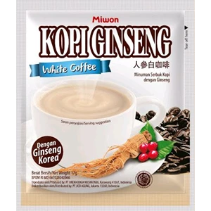 Kopi ginseng white coffee miwon 20 x 10 pack per karton