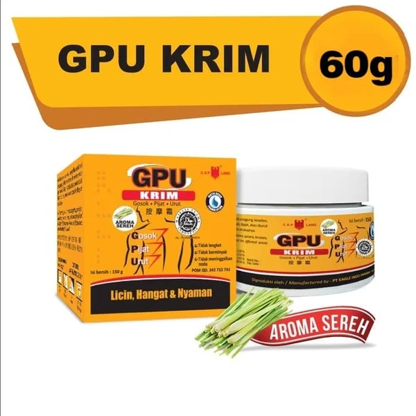 Cap Lang Gpu Cream Minyak Jahe 60 g isi 144 pcs /karton (EG333)