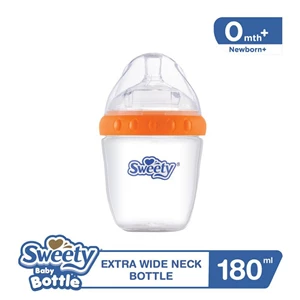 Sweety Bottle E Wide Neck-Orange 180ml 12x1s