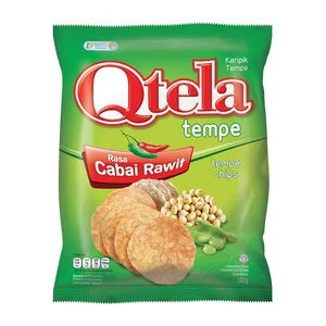 Qtela keripik tempe rasa cabai rawit 180 grx 12 pcs/karton (0-89686-61186-1)