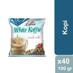 WHITE KOFFIE FRENCH VANILLA BAG 5 (40X5 PCS)