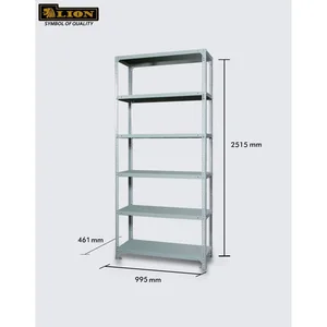 Lion rak besi 704 5 shelf 200x38x100cm