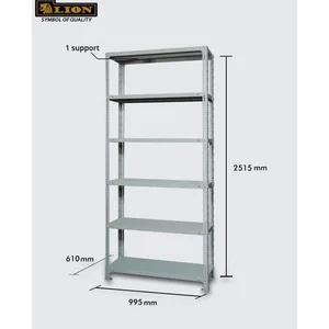 Lion rak besi 705 5 shelf 200x38x100cm