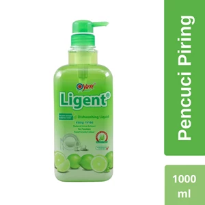 Yuri Ligent Sabun Cuci Piring Lime Pump 1000 ml x 12 botol/karton 
