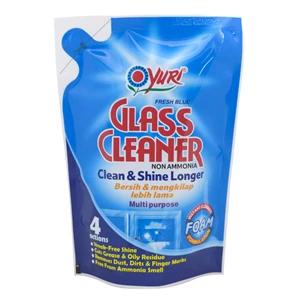 Yuri glass cleaner foam fresh blue 410 ml x 24 pcs/karton