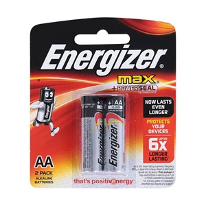 AA Alkaline Energizer E91 BP2 Power 2S . Battery