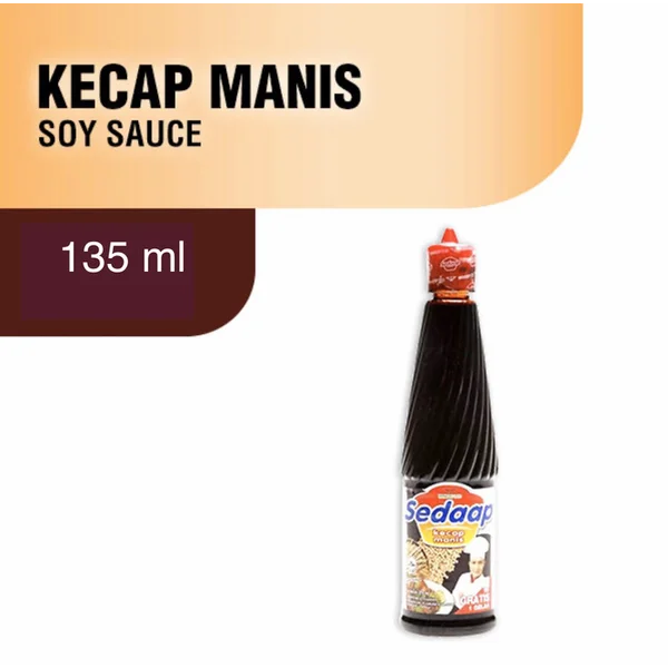 Kecap Manis Sedap 135 ml  per karton isi 48 botol bar code 1060800