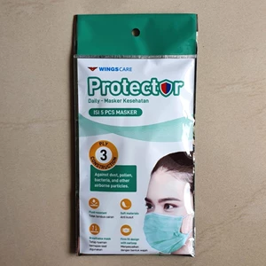 Masker Pernapasan Protector 3 ply 5pcs