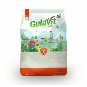 Gulavit gula pasir kemasan GV2 1KG VIT C+D (20 PCS) per karton isi 20 pcs  bar code 127010002