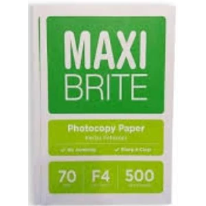 Maxi brite kertas foto copy 70 gr F4 /500lembar/rim x 5 rim/karton