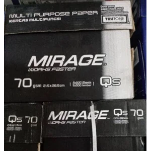Mirage kertas hvs Qs 70 gsm 5 rim x 100 lembar per karton
