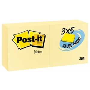 Sticky Notes Post-it notes standard canary Kertas Memo & Sticky Notes  3x5 144 pack