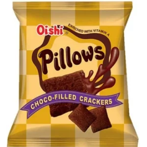 Oishi pillows rasa coklat / Ubi/ Keju/ Durian 7 gr x 300 pcs/ctn 38010055