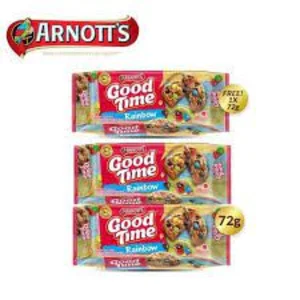 Good Time Rainbow Chocochips Cookies 72 grams core per carton of 48 pcs 8994755030479