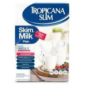 Tropicana Slim Non Fat Fiber Plain 500 gram per karton isi 6 pcs