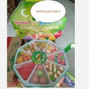 Jelly Candy 8 Sekat Kue Kering 27x27x3.3 berat 700 gram