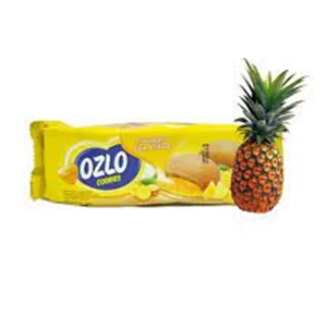 Ozlo Pineapple Cookies 125gr per karton isi 30 pcs