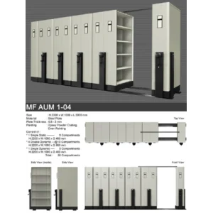 Alba Mobile File MF-AUM-104 (50 CPTS) Uk. H.2200 x W.1000 x D.5200