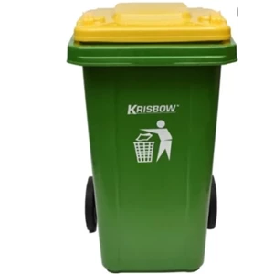 Krisbow tempat sampah 120 liter 2 roda warna hijau
