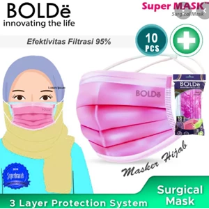 Bolde masker medis hijab (10 pcs/pack)