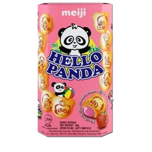 Meiji hello panda biskuit strawberry 45 gr 