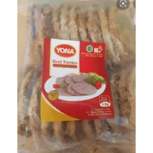 Yona beef patties 1000 gr x 6 pack/karton