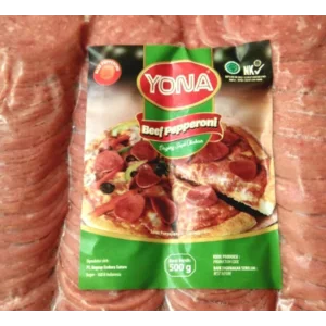 Yona beef pepperoni 500 gr x 16 pack/karton