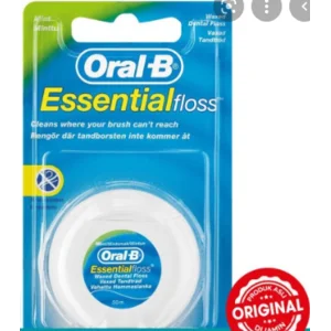 Oral b essential waxed dental floss 50 mint minttu blister card 1 x 48 pcs/karton kode 9300647000342