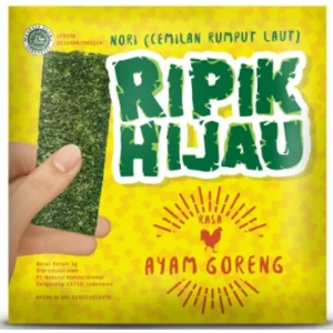 Ripik hijau rumput laut rasa ayam goreng 3gr x 12 x 5 pack/karton (8997027680167)