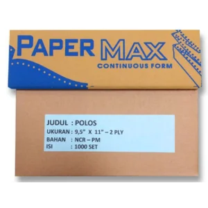 Paper max continuous form plain paper ncr pm 2 ply 9.5" x 11" x 1000 sheets per carton