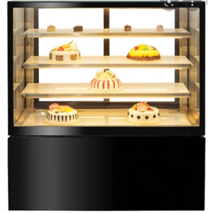 Gea rectangular cake showcase black marble panel 3 shelves (etalase pendingin kue) type sr-740v Uk.120x68x135cm 