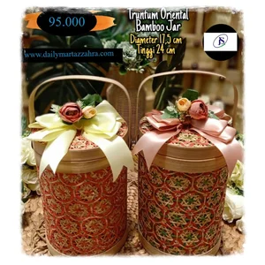 Besek truntum oriental bamboo jar diameter 17 5 x tinggi 24 cm per pieces