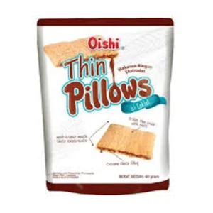 Oishi Thin Pillows Isi Coklat 60 gram per karton isi 24 pcs 38010043