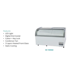 Gea Sliding Curve Glass Freezer SD-1500QS per unit