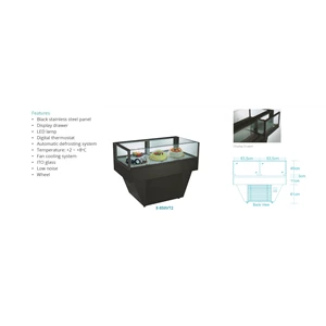 Gea rectangular cake showcase w/drawer type E8500VT2 per unit