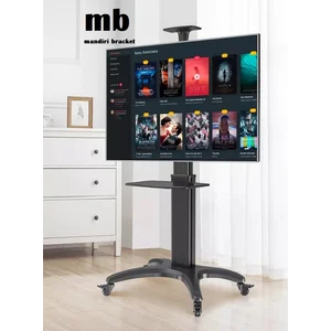 Bracket tv NB North Bayou AVF1500-50-1P TV Trolley Universal TV Stand with Wheels Height Adjustment TV Stand Rollable Universal TV Stand TV