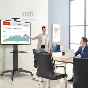 Bracket tv NB North Bayou AVF1500-50-1P TV Trolley Universal TV Stand with Wheels Height Adjustment TV Stand Rollable Universal TV Stand TV
