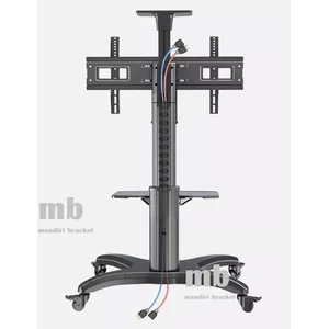 Bracket tv NB North Bayou AVF1500-50-1P TV Trolley Universal TV Stand with Wheels Height Adjustment TV Stand Rollable Universal TV Stand TV